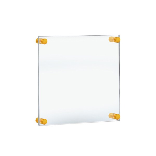 Floating Acrylic Wall Frame with Gold Stand Off Caps